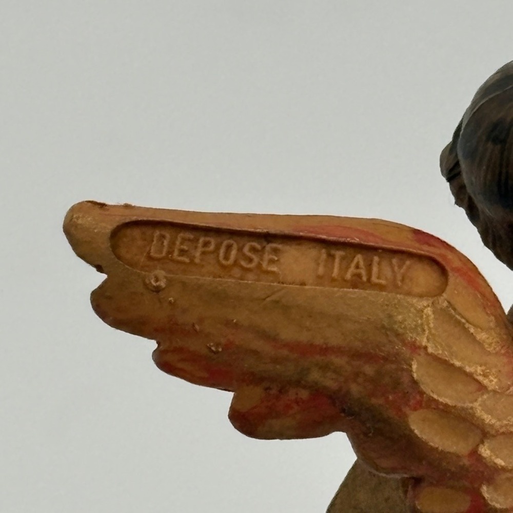 Fontanini 670 Angel Ornament Vintage Depose Italy Figurine Mandolin Player - Picture 7 of 11
